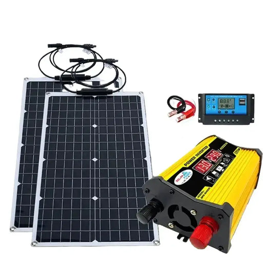 200W Solar Panel & Inverter Kit 12V–220V by Habicare