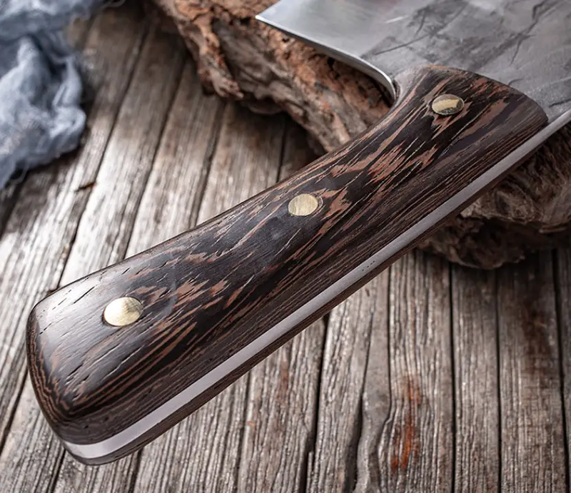 Chopping Knife Thickening Bone-chopping Knife Forging Old Kitchen Knife Brown by China Dropship