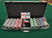 500pcs Clay Poker Chips & Sets High Quality Laser Chips Aluminium Case by dealonline.co.nz