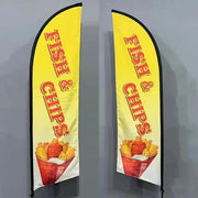 Fish & Chips Double sided print Flag by dealonline.co.nz