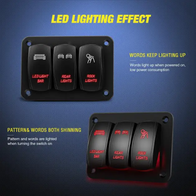 3 Gang Switch Panel by salelink.co.nz