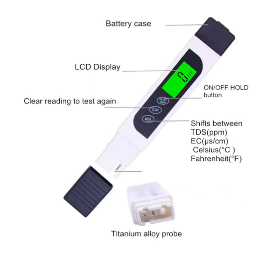 EC Water Quality Testing Pen - Digital Water Tester for Outdoor & Aquarium Use by Mead's Supply & Equipment Outfitters limited