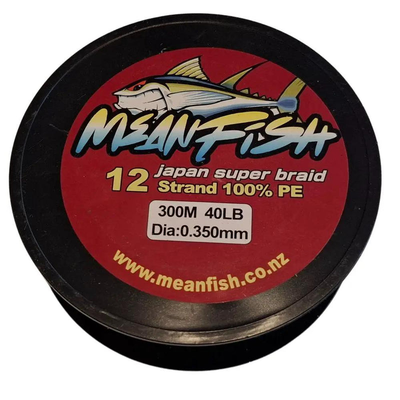 300m Meanfish x12 strand Premium Fishing Braid - Multicolour by NZ Diver
