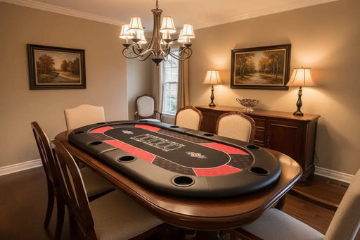 2m x 1m Foldable Poker Table Top for 8 Players Chips Tray &amp; Cup Holders Texas by dealonline.co.nz