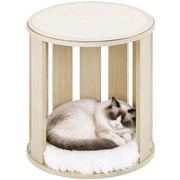 Yaheetech Yaheetech Two Level Cat House With Plush Cushion And Sisal Mat Wood Style Yaheetech Two Level Cat House With Plush Cushion