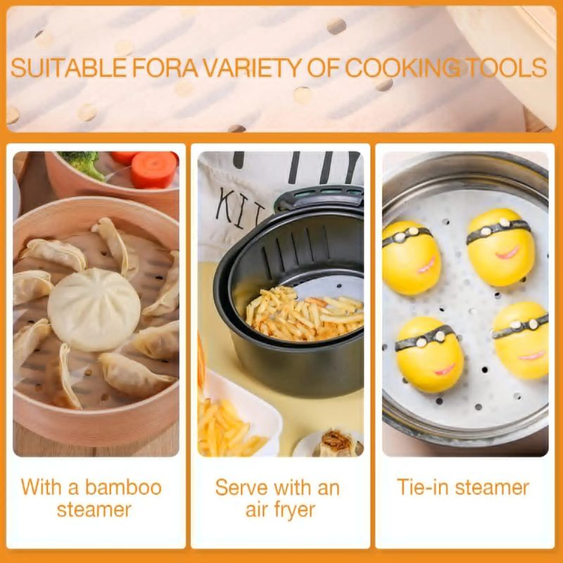200pcs Air Fryer Liners Perforated Parchment Paper by salelink.co.nz