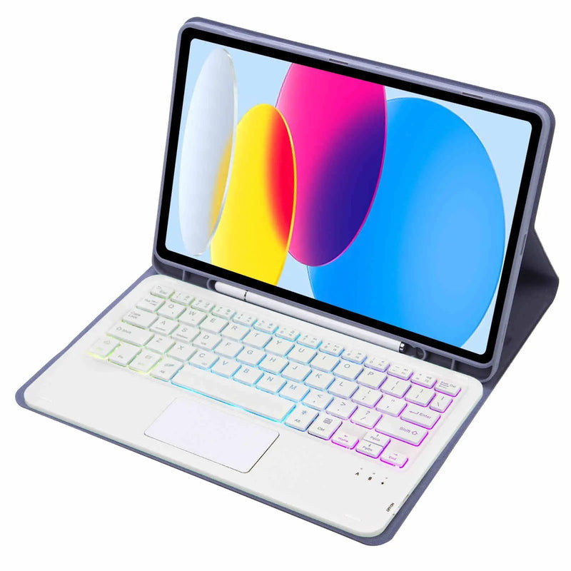 iPad 10.9" Case (10th Gen 2022), iPad 11 (A16 2025) with Keyboard Touchpad Backlight by salelink.co.nz