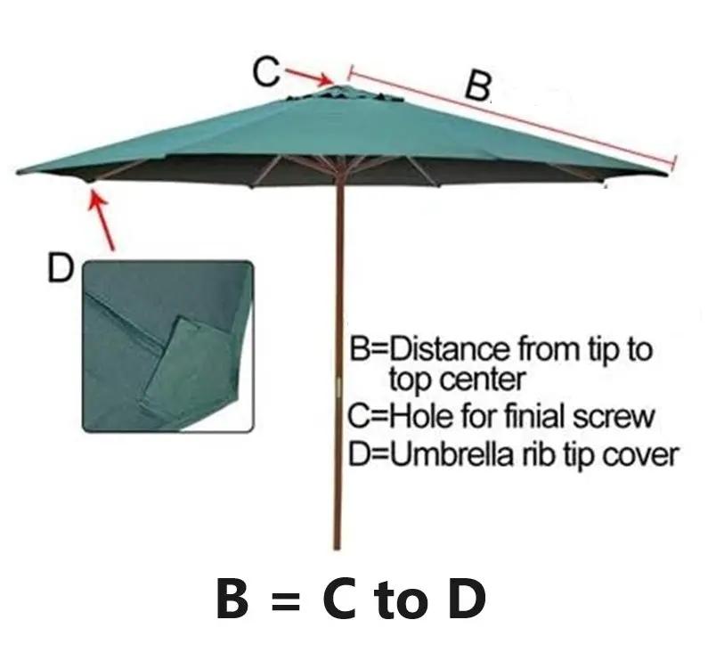 5 Colours 2.7M Parasol Replacement Cloth Round Garden Umbrella Cover For 8-Arm by dealonline.co.nz