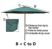 5 Colour 3M/8-Arm Parasol Replacement Cloth Round Garden Umbrella Cover by dealonline.co.nz