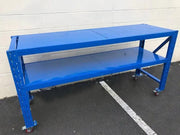 Blue Movable WorkBench / 4 Wheels / 101x200x60CM by dealonline.co.nz