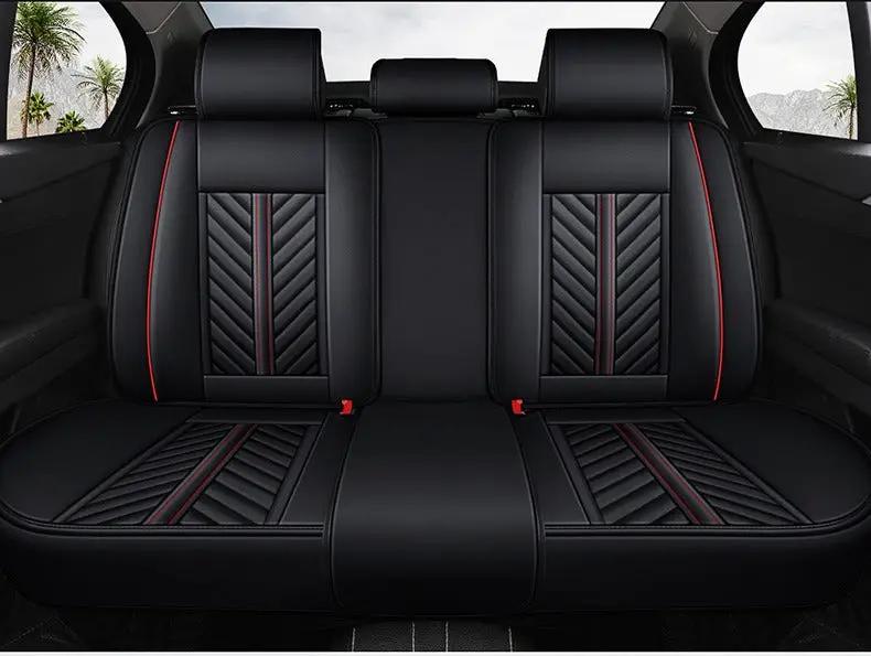 Car Seat Cover Faux Leather Cushion 5 Seater Full Set Front Rear Premium Quality by dealonline.co.nz
