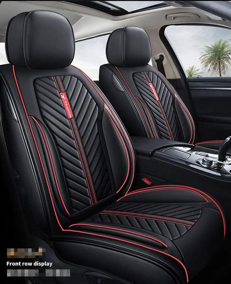 Car Seat Cover Faux Leather Cushion 5 Seater Full Set Front Rear Premium Quality by dealonline.co.nz