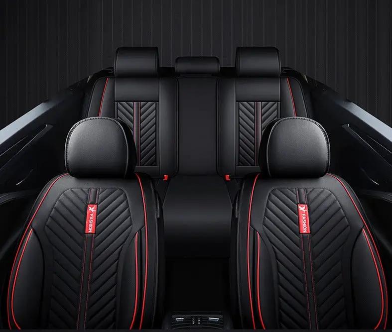 Car Seat Cover Faux Leather Cushion 5 Seater Full Set Front Rear Premium Quality by dealonline.co.nz