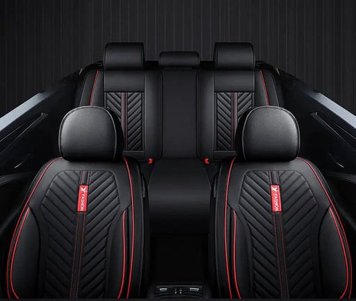 Car Seat Cover Faux Leather Cushion 5 Seater Full Set Front Rear Premium Quality by dealonline.co.nz
