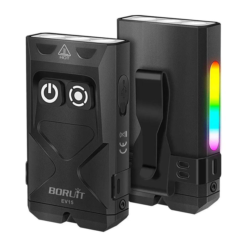 BORUIT EV15 Mini Light Rechargeable Torch EDC Work Lamp Keychain LED Flashlight by China Dropship