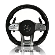 Mercedes-Benz Steering Wheel (Forged Carbon Fiber+Perforated Leather) #42 by CARBONISE