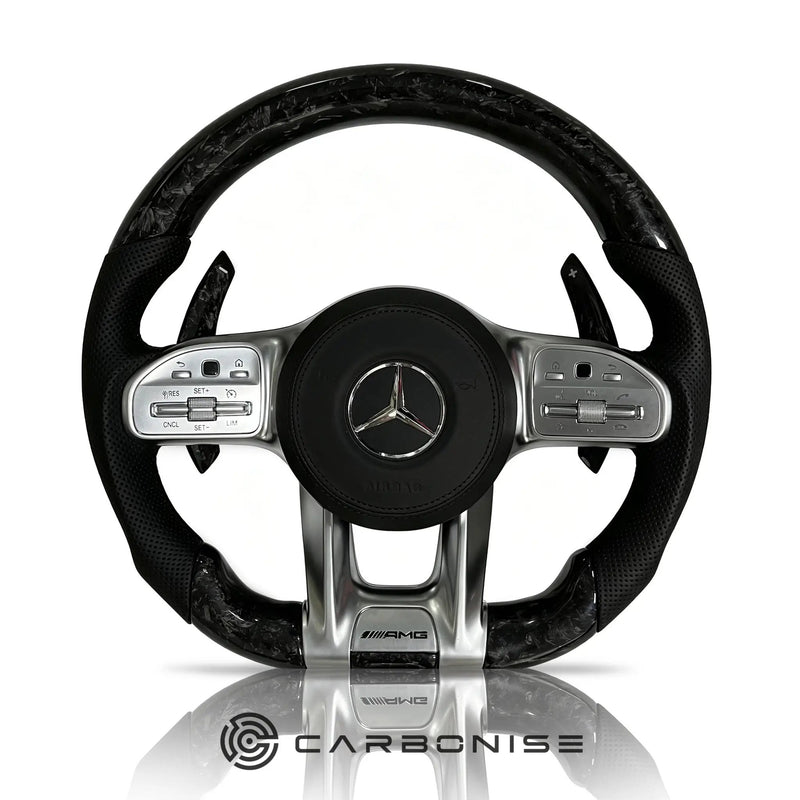 Mercedes-Benz Steering Wheel (Forged Carbon Fiber+Perforated Leather) #42 by CARBONISE