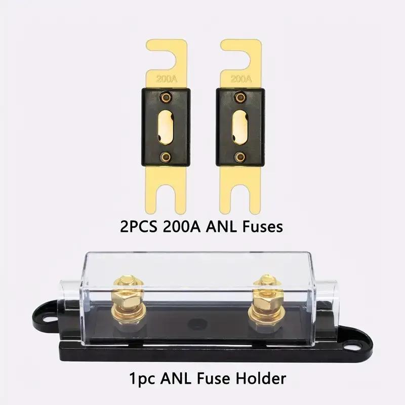ANL Fuse Holder Kit with 2Pcs Fuses black 200A by salelink.co.nz