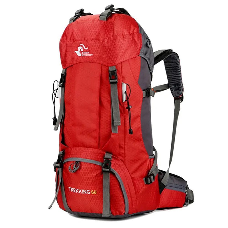 Mead's Supply & Equipment Outfitters limited Backpacks & Hiking Bags 60L Hiking Backpack with Rain Cover — Lightweight Nylon Trekking Pack 60L Hiking Backpack with Rain Cover — Lightweight Nylon Trekking Pack