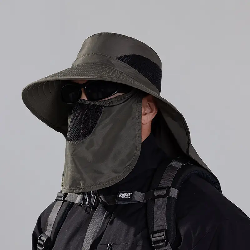 Sun Hats Wide Brim Bucket Outdoor Fishing Hiking Cap UV Protection by dealonline.co.nz
