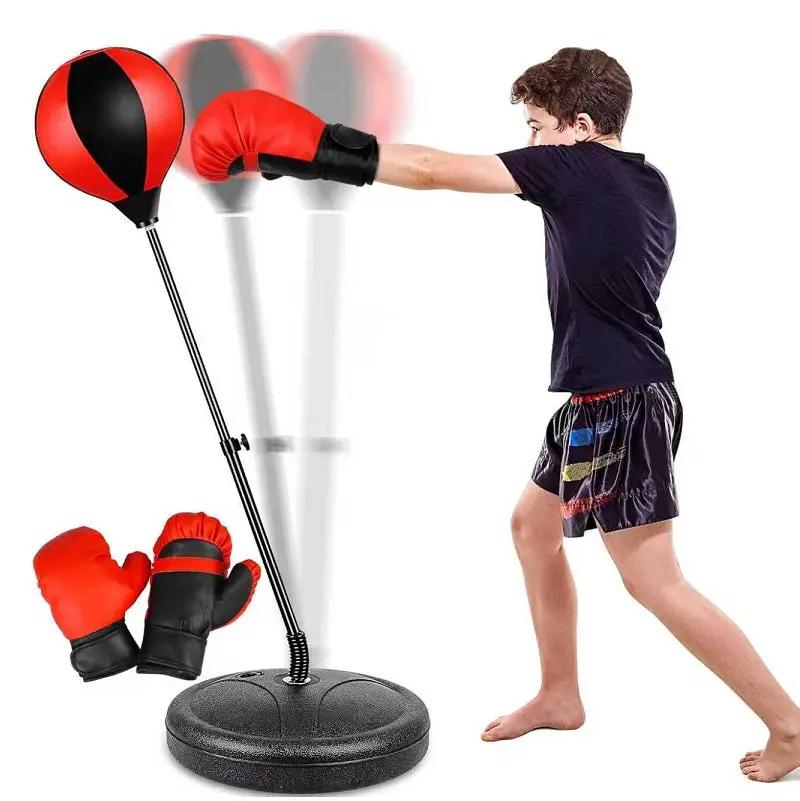 Punch Speed Ball Gloves Set Free Standing Punching Boxing Bag Home GYM Training by dealonline.co.nz