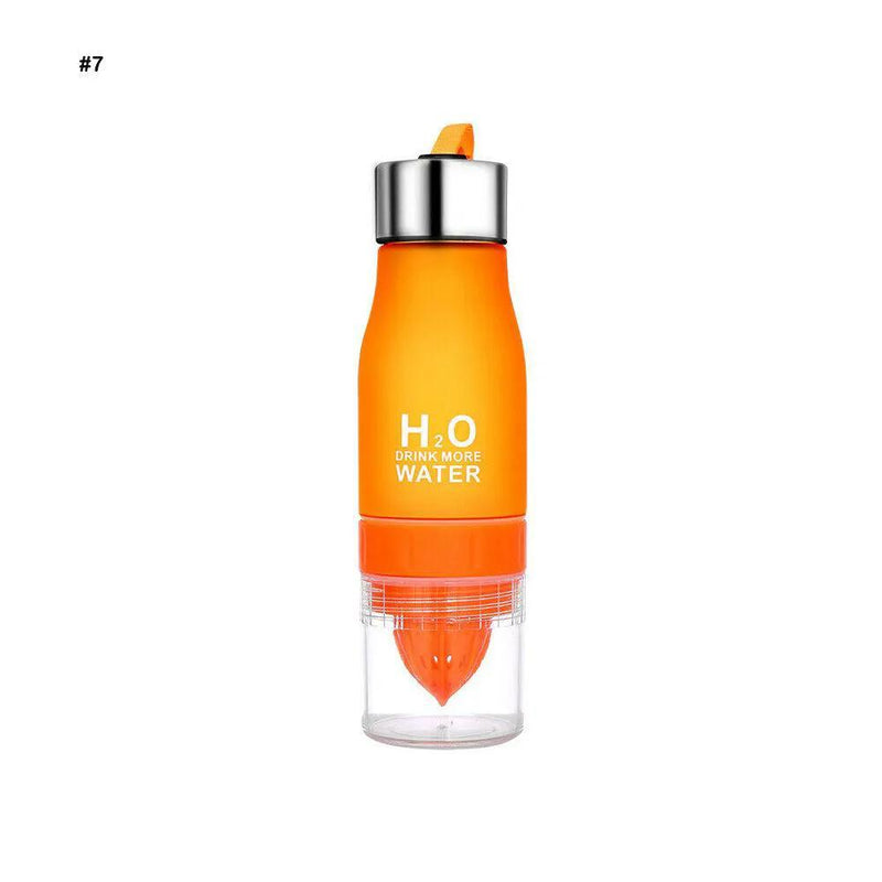 Orange 650ml Fruit Infuser Water Bottle Eco Friendly Leak Proof