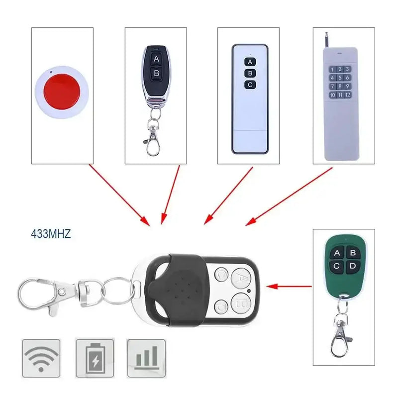 Habicare 433MHz Four Button Garage Door Remote Control Replacement 433MHz Four Button Garage Door Remote Replacement