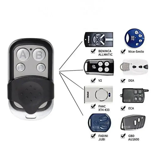 Habicare 433MHz Four Button Garage Door Remote Control Replacement 433MHz Four Button Garage Door Remote Replacement