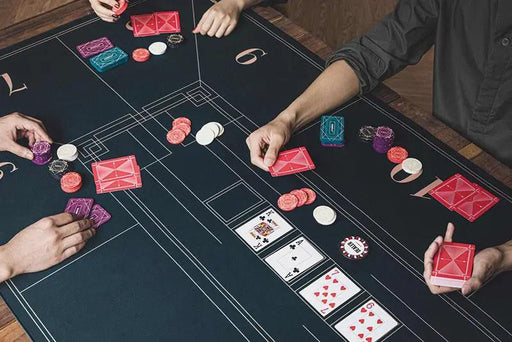 Poker Table Mat 10 Players Texas Hold'em Poker Mat 180cm *90 Anti-Slip Rubber by dealonline.co.nz
