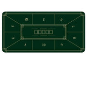 Poker Table Mat 10 Players Texas Hold'em Poker Mat 240cm*130cm Anti-Slip Rubber by dealonline.co.nz