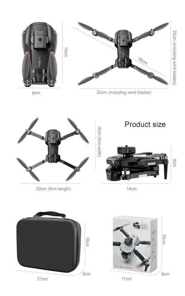 Brushless Motors Obstacle Avoidance Drone Dual Camera WiFi FPV Foldable Altitude by dealonline.co.nz