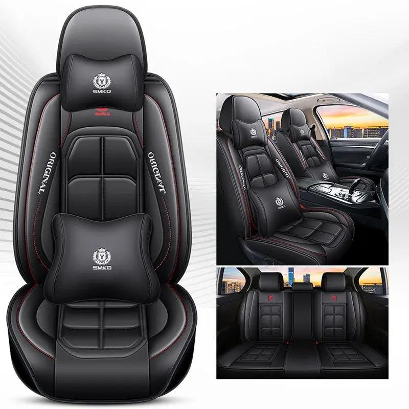 Car Seat Cover Faux Leather Cushion 5 Seater Full Set Front Rear Premium Quality by dealonline.co.nz