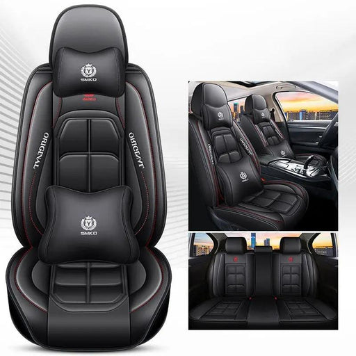 Car Seat Cover Faux Leather Cushion 5 Seater Full Set Front Rear Premium Quality by dealonline.co.nz
