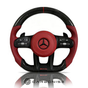 Mercedes-Benz Steering Wheel (Carbon Fiber+Perforated Leather) #43 by CARBONISE