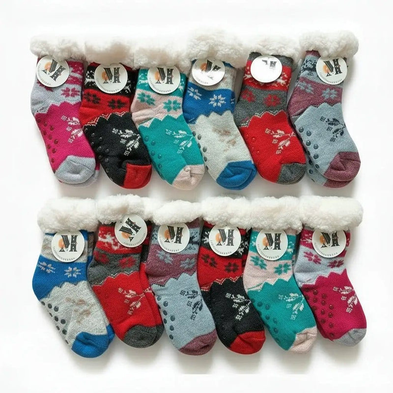 dealonline.co.nz dealonlinenz 24 Pairs Kids Slipper Fuzzy Socks Winter Super Warm Soft Socks with Grippers 24 Pairs Kids Slipper Fuzzy Socks Winter Super Warm Soft Socks with Grippers