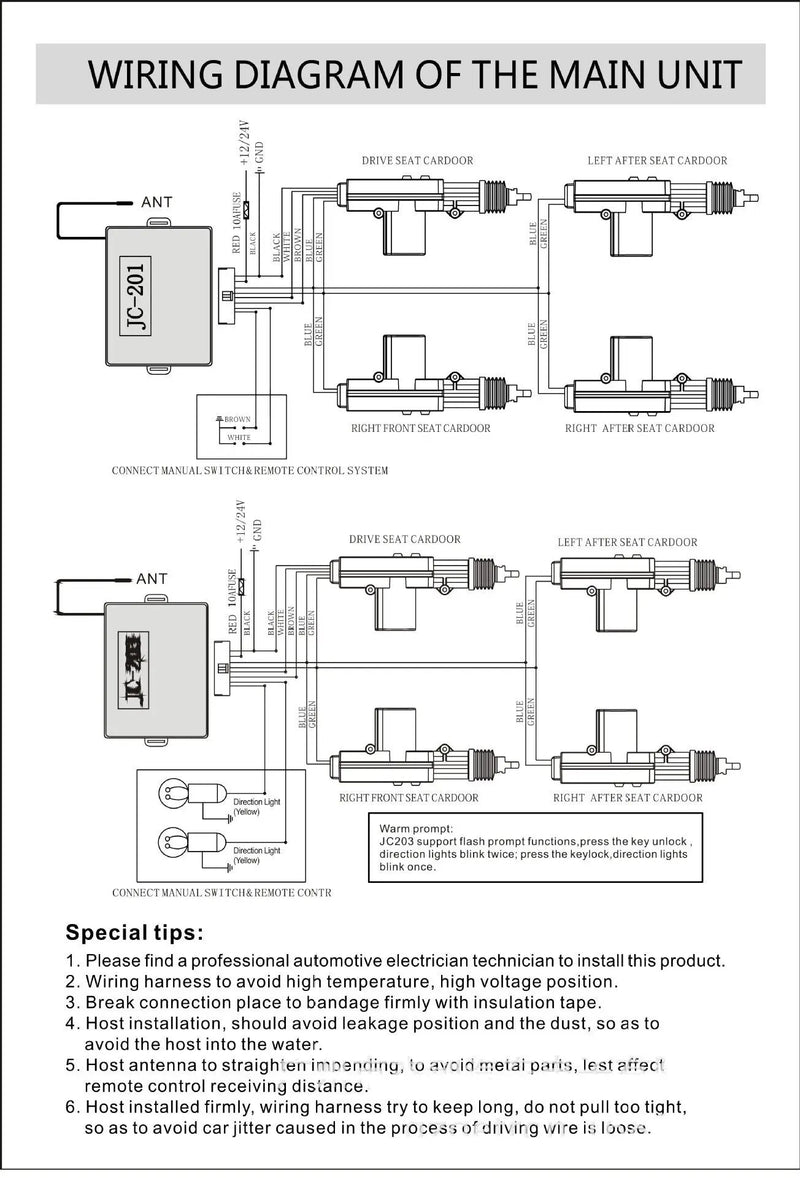Remote Auto Car Control Keyless Entry Central Door Lock Locks Locking Kit System by salelink.co.nz