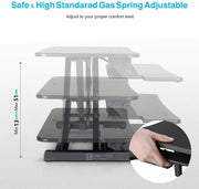 Laptop PC Monitor Computer Workstation Desk Table Converter Height Adjustable by salelink.co.nz