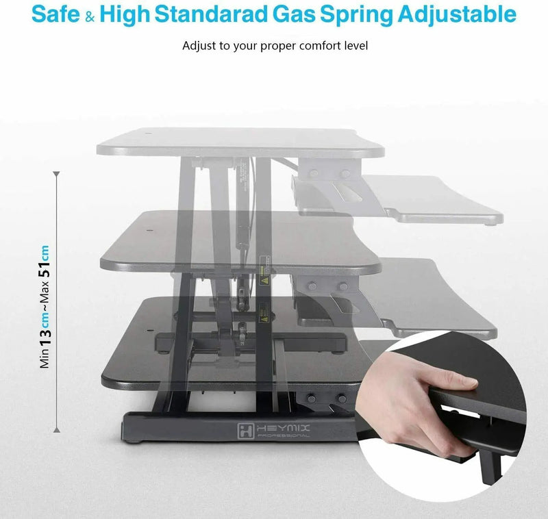 Laptop PC Monitor Computer Workstation Desk Table Converter Height Adjustable by salelink.co.nz