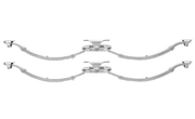 Eye to Slipper - 2200kg - 45mm wide - Pair, featuring robust tandem suspension springs for trailer load distribution.