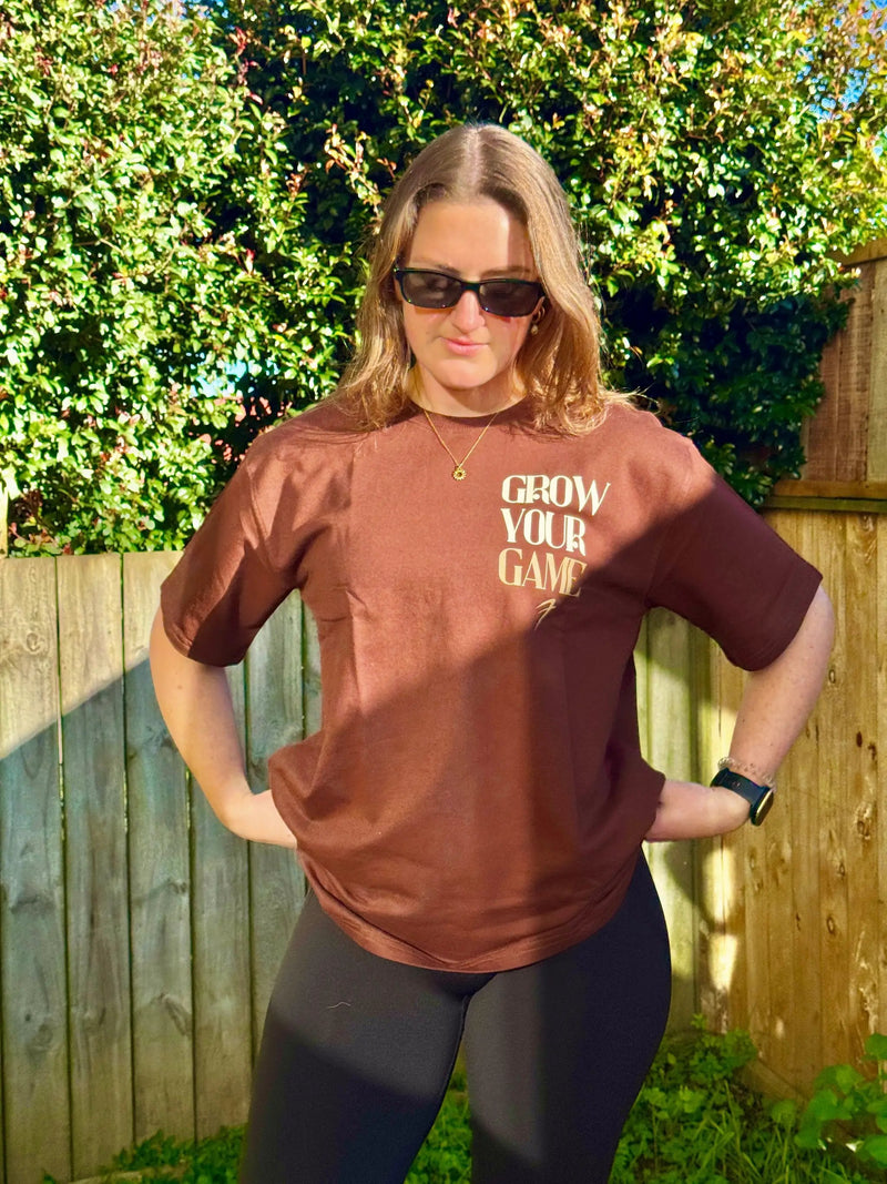 Unisex Grow Oversized T-shirts Coffee by Fuaark Nz