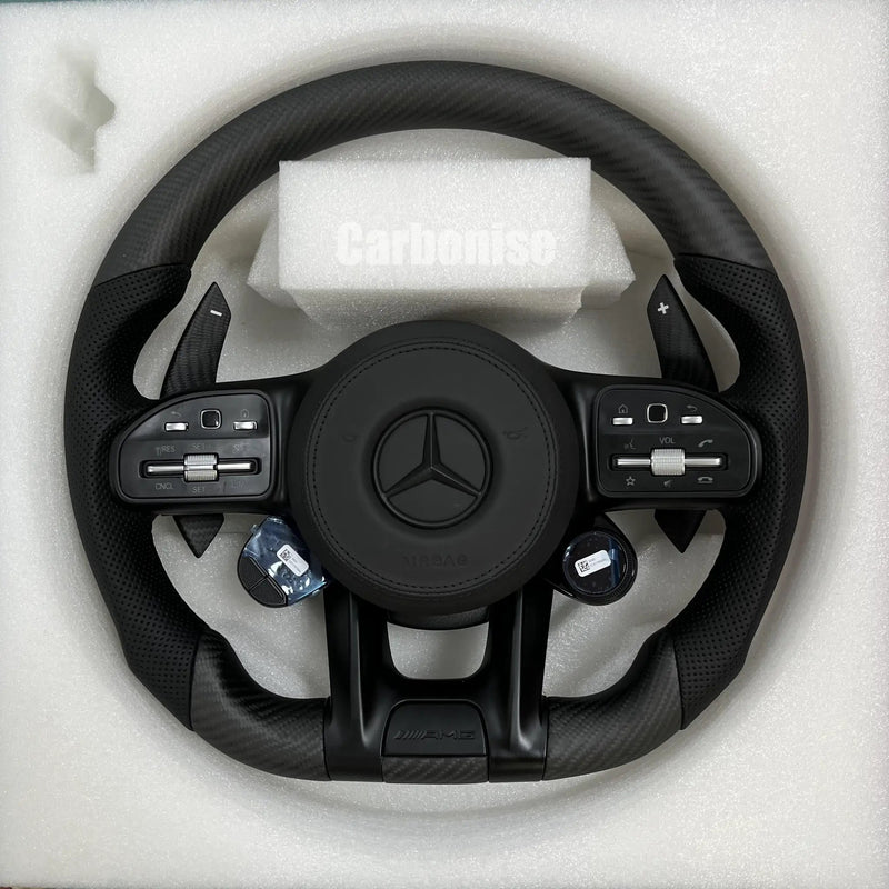 Mercedes-Benz Matte Carbon Fiber Steering Wheel #44 by CARBONISE