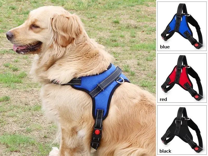 Dog Harness Set Pet Adjustable Chest Strap Walking Collar Vest by dealonline.co.nz