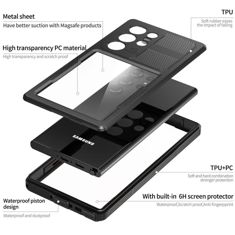 Samsung S23 Ultra Waterproof Case by salelink.co.nz