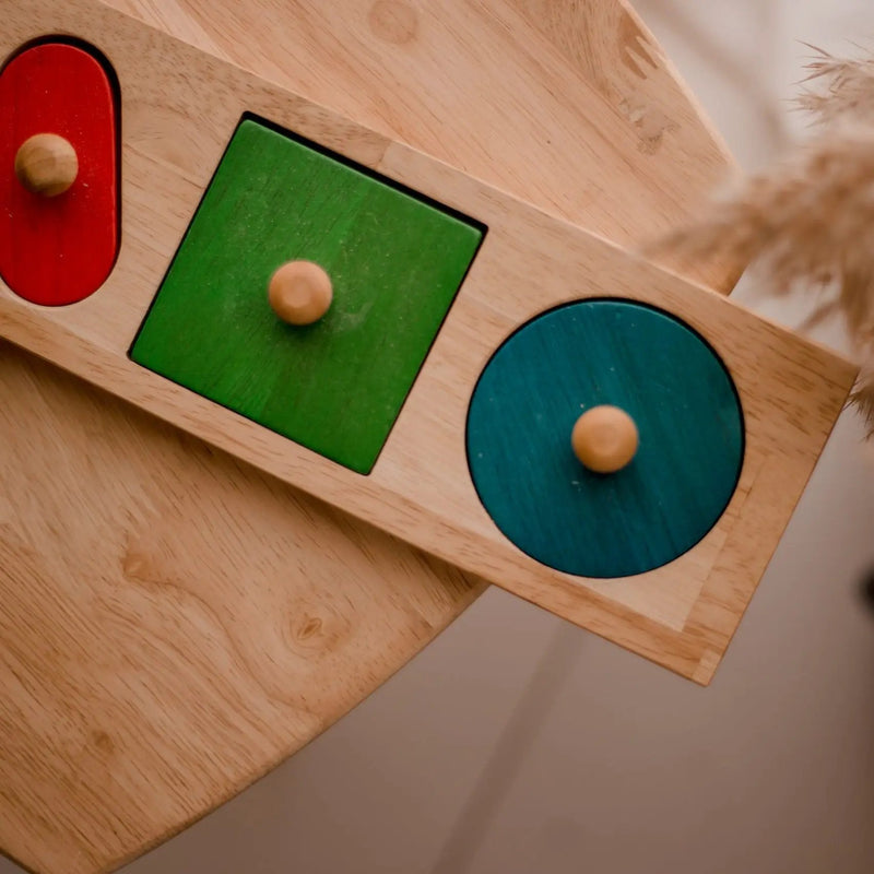 Giant Wooden Shape Knob Puzzle – QToys by Curious Moonbeam
