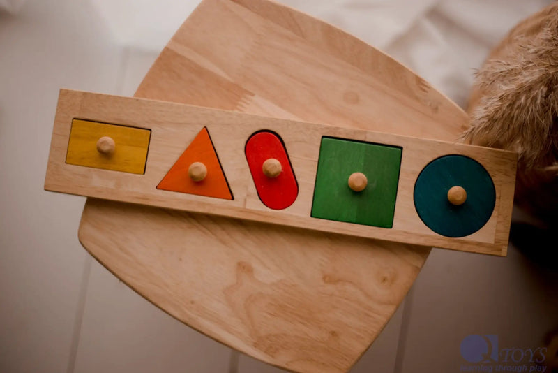 Giant Wooden Shape Knob Puzzle – QToys by Curious Moonbeam