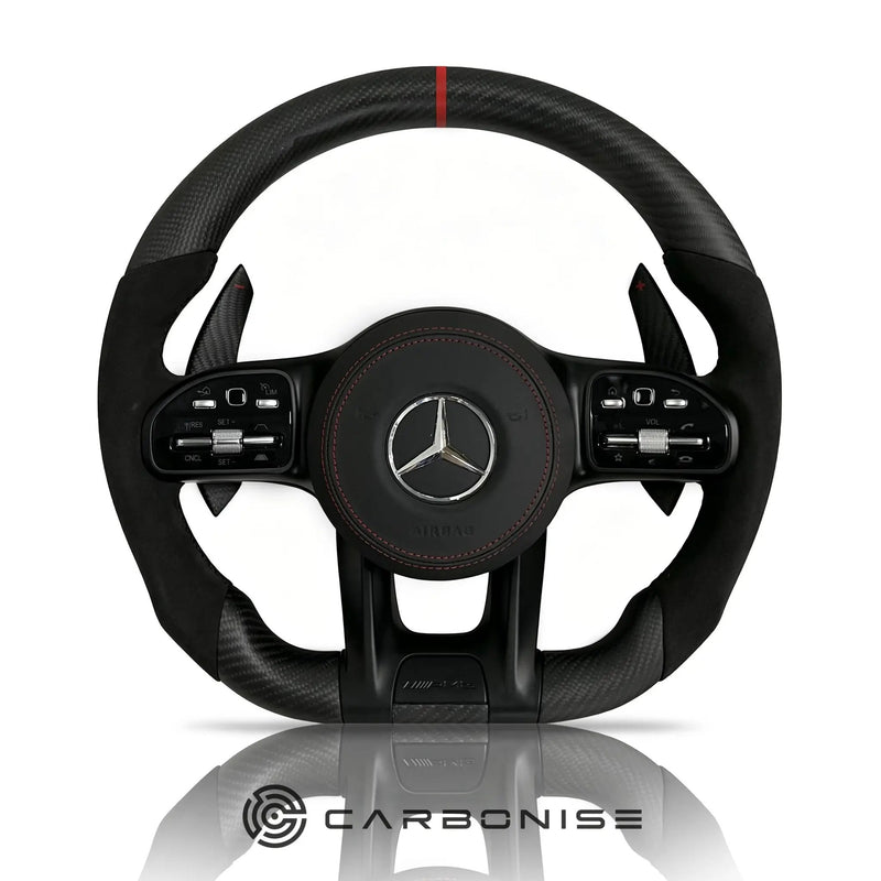 Mercedes-Benz Steering Wheel (Matte Carbon Fiber+Alcantara)#45 by CARBONISE