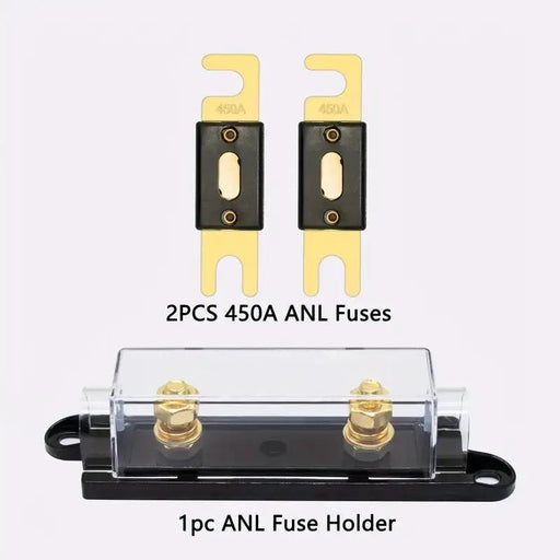 ANL Fuse Holder Kit with 2Pcs Fuses black 450A by salelink.co.nz