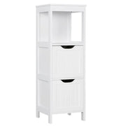 White Bathroom Cabinet 2 Hideaway Drawers 1 Shelf by Yaheetech
