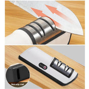3Speed Electric Knife Sharpener Kitchen Sharpening Polish Tool Stainless Steel R by China Dropship
