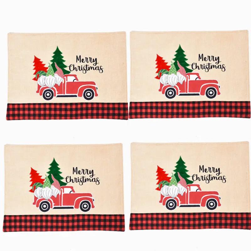 SET 4 x Dining Table Mat Placemat Christmas by salelink.co.nz